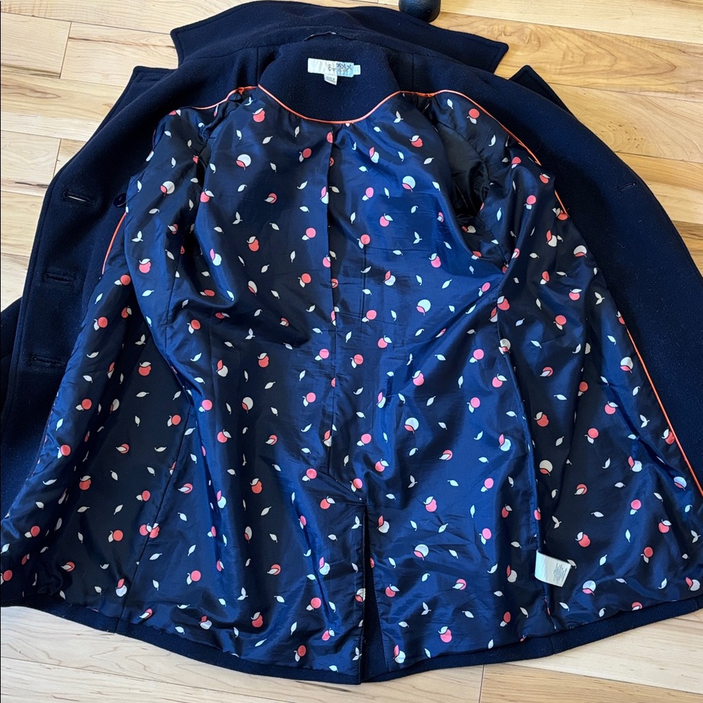 Boden Navy Double-Breasted Wool Pea Coat - Picture 8 of 8